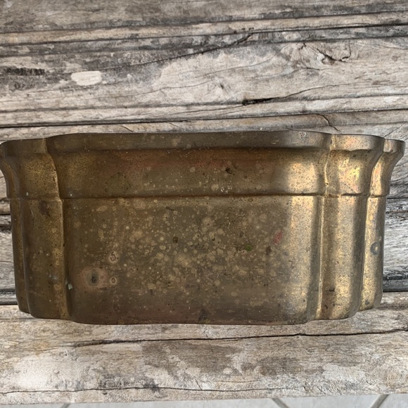 Vintage Heavy Brass Tray / Planter - Picture 5 of 9